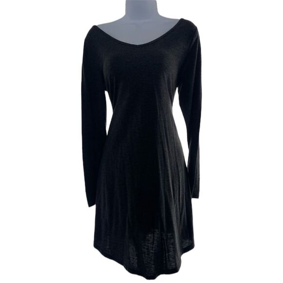 Gray long Sleeve Tunic dress - Picture 1 of 4